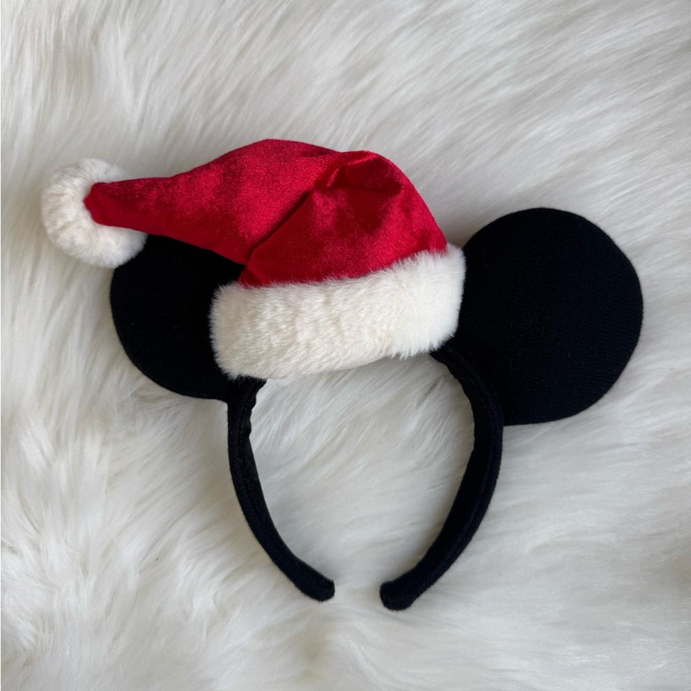 Disney Parks Santa Hat Mouse Ears Headband
